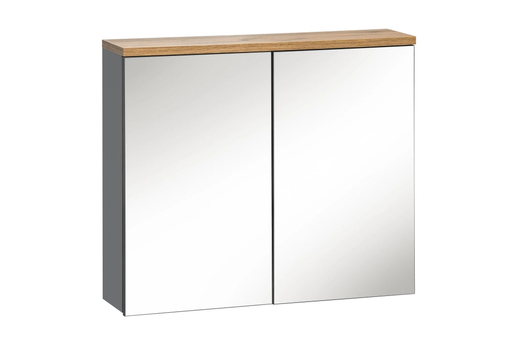 Mobile con specchio 80 cm 2 ante Bali Grafit 80 x 70 x 20 cm