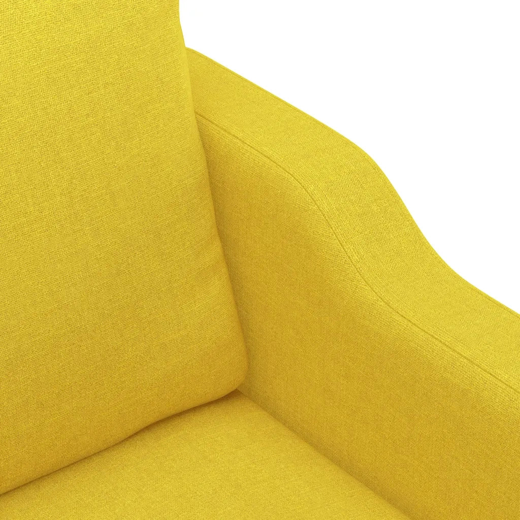 Divano a 2 Posti Giallo Chiaro 140 cm in Tessuto 359364