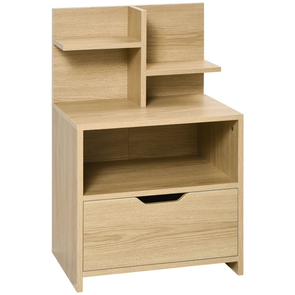 Comodino con Cassetto e Ripiani Aperti ¨C Minimal ¨C 45x35x73 cm