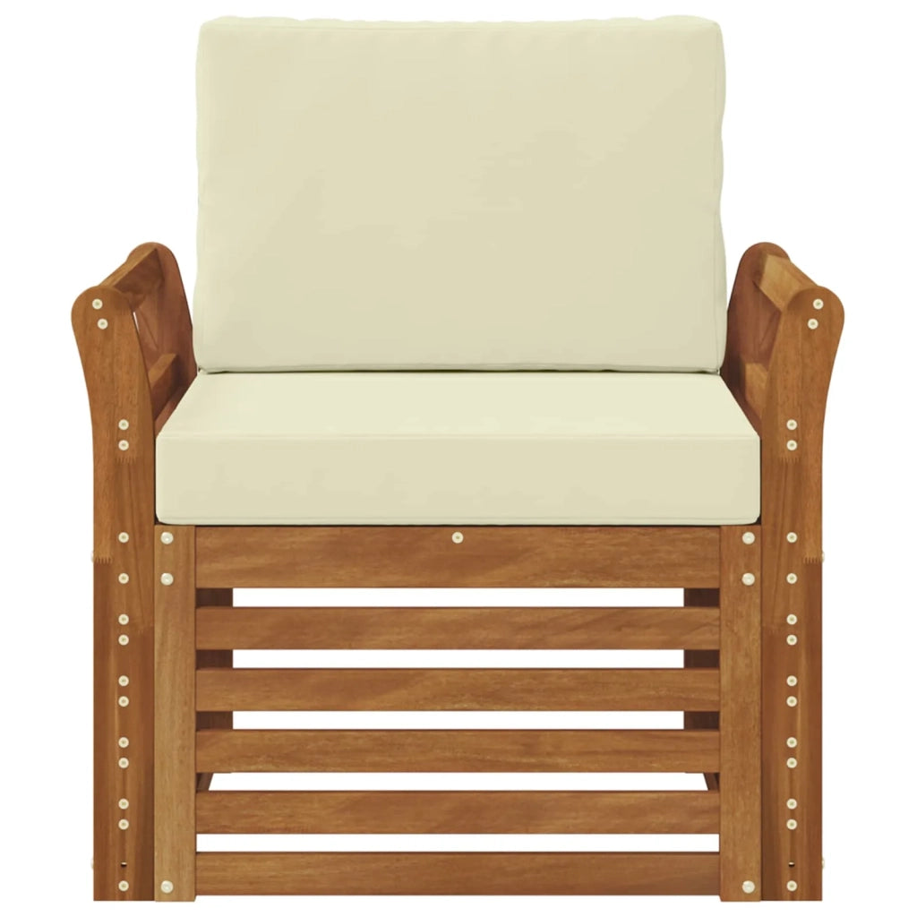 Set di divani da esterno Legno di Acacia Massello e Poliestere 3436355