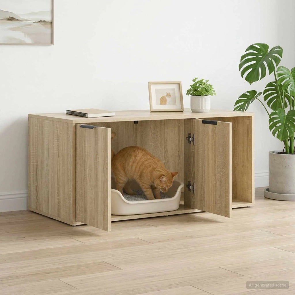 Mobile per gatti Rovere Sonoma 100 x 49 x 45 cm 8014753