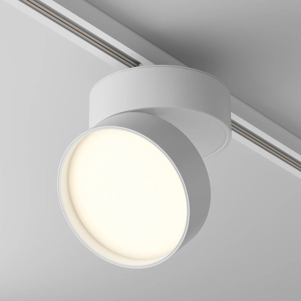 Maytoni Faretto Da Binario Onda 1 luce LED integrato bianco alluminio