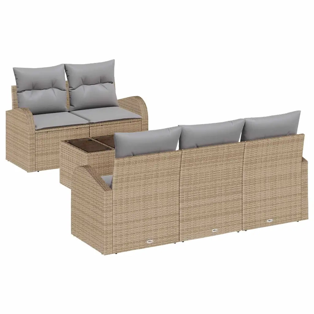 Set Divano da Giardino Beige 55 x 55 x 37 cm polyrattan 3345920