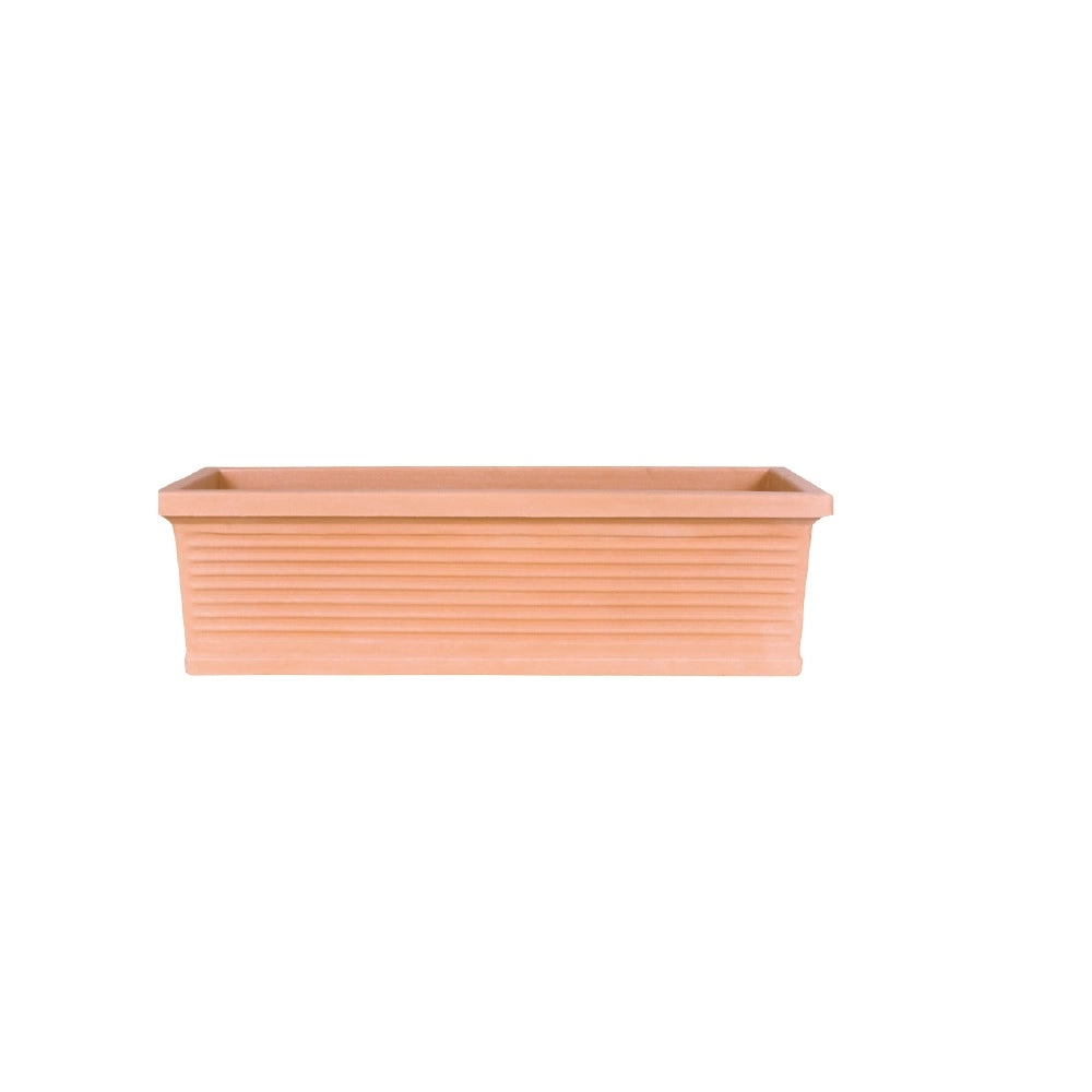 Cheonda - Garden Italia Balconetta Millerighe GBM 66×20 cm in Resina – Made in Italy, Resistente al Gelo e Antiurto Colore: IMPRUNETA
