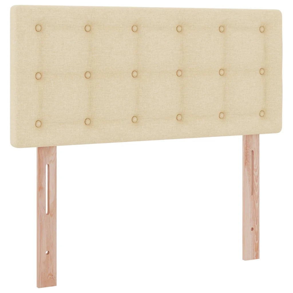 Letto con contenitore e LED con led Crema 90 x 190 cm Tessuto 3371242