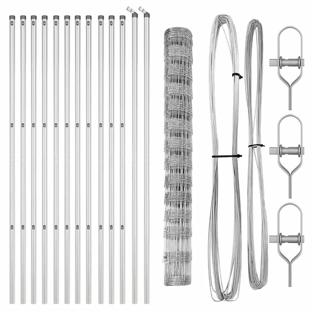 Palo della recinzione Zincato 25 x 1,4 m Acciaio