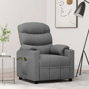 Poltrona Massaggiante Elettrica Grigio Chiaro in Tessuto 3143503