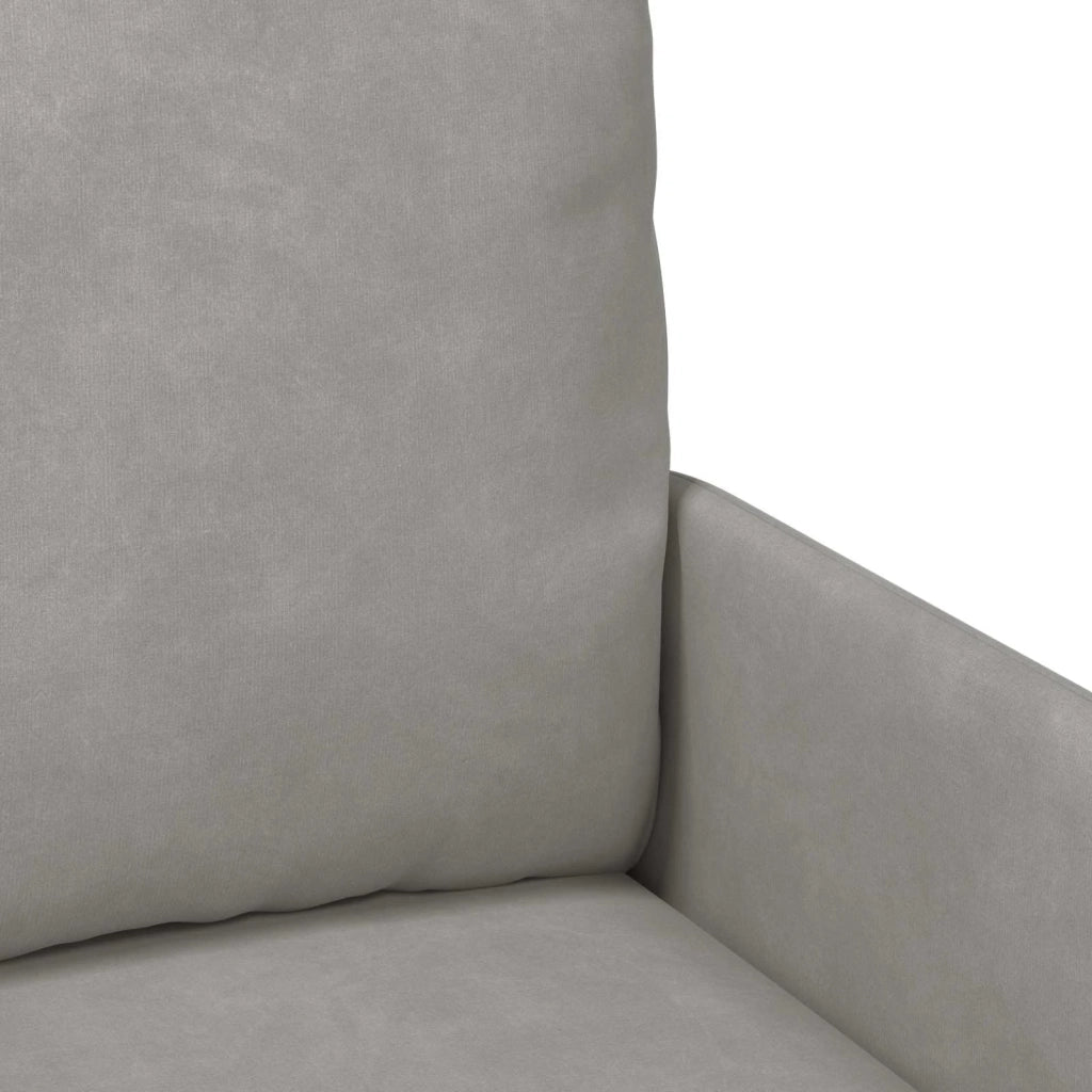 Set divani con cuscino 3 pcs Grigio chiaro 115 x 56 x 80 cm 3406217