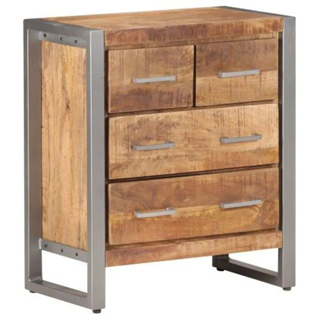 Credenza 60x35x70 cm in Legno di Mango Grezzo 323485