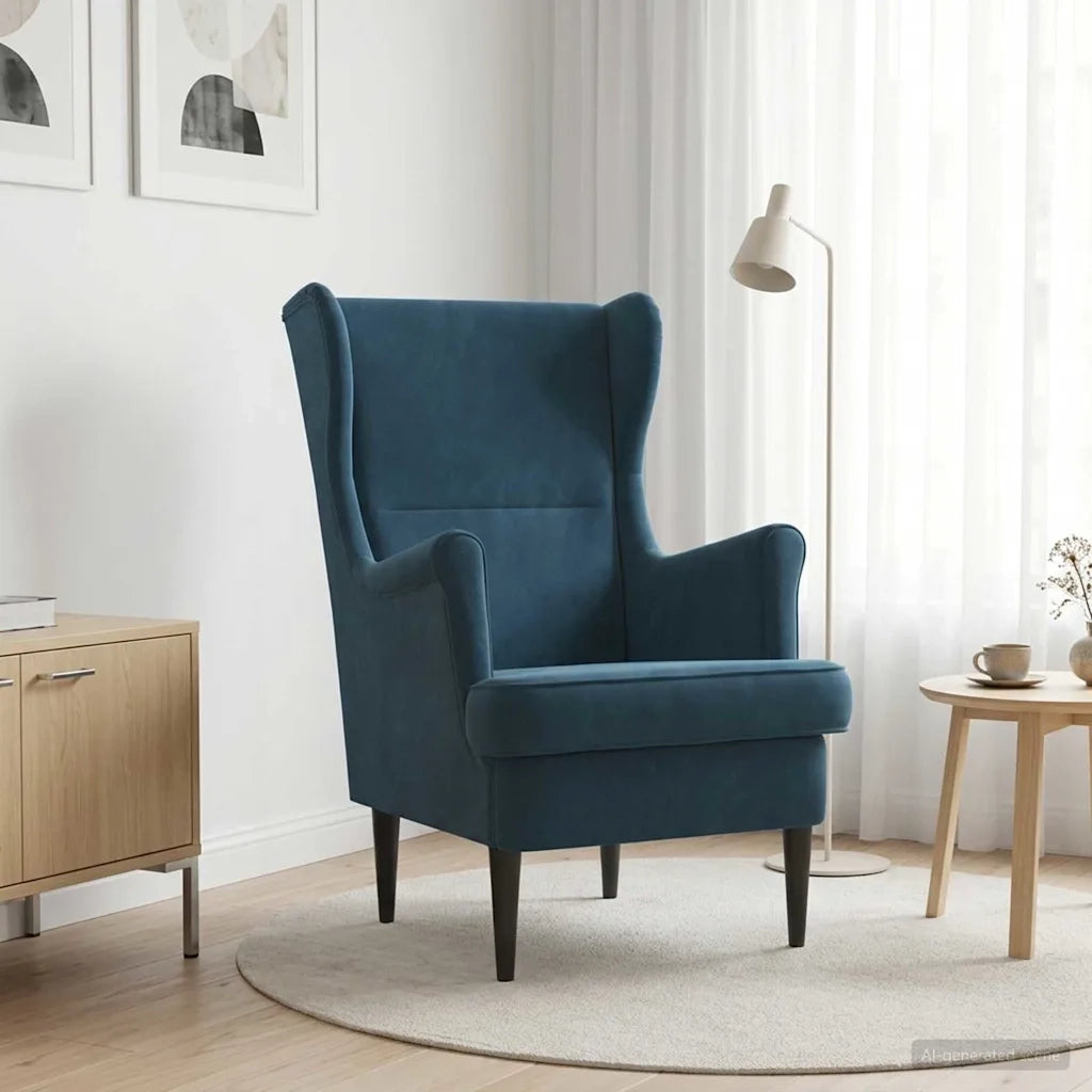 Poltrona Blu Velluto 42029871