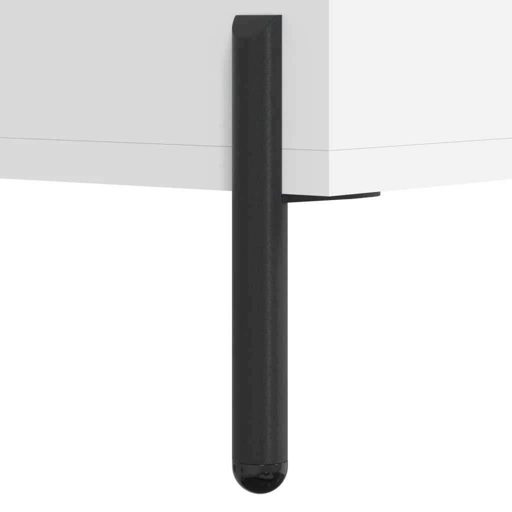 Comodino Bianco 40x35x47,5 cm in Legno Multistrato 827324