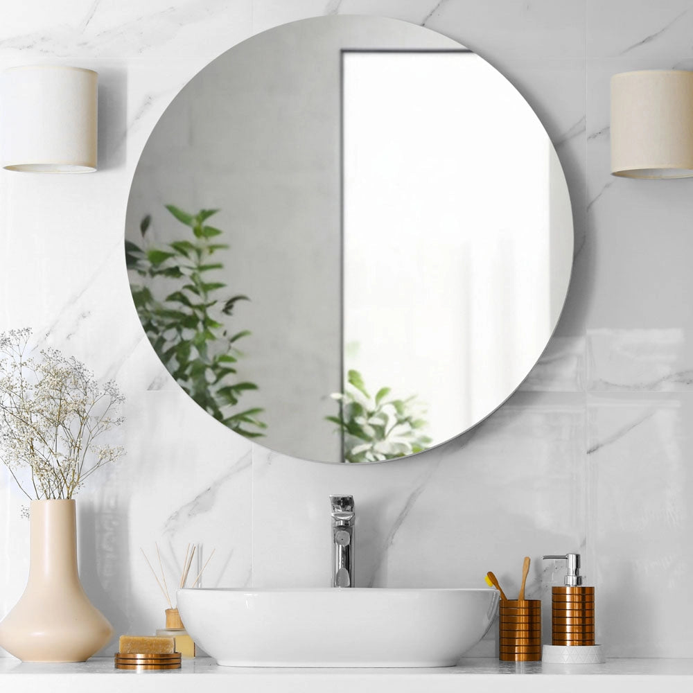 Specchio da bagno rotondo retroilluminato tondo d. 80 LUNA Made in Italy