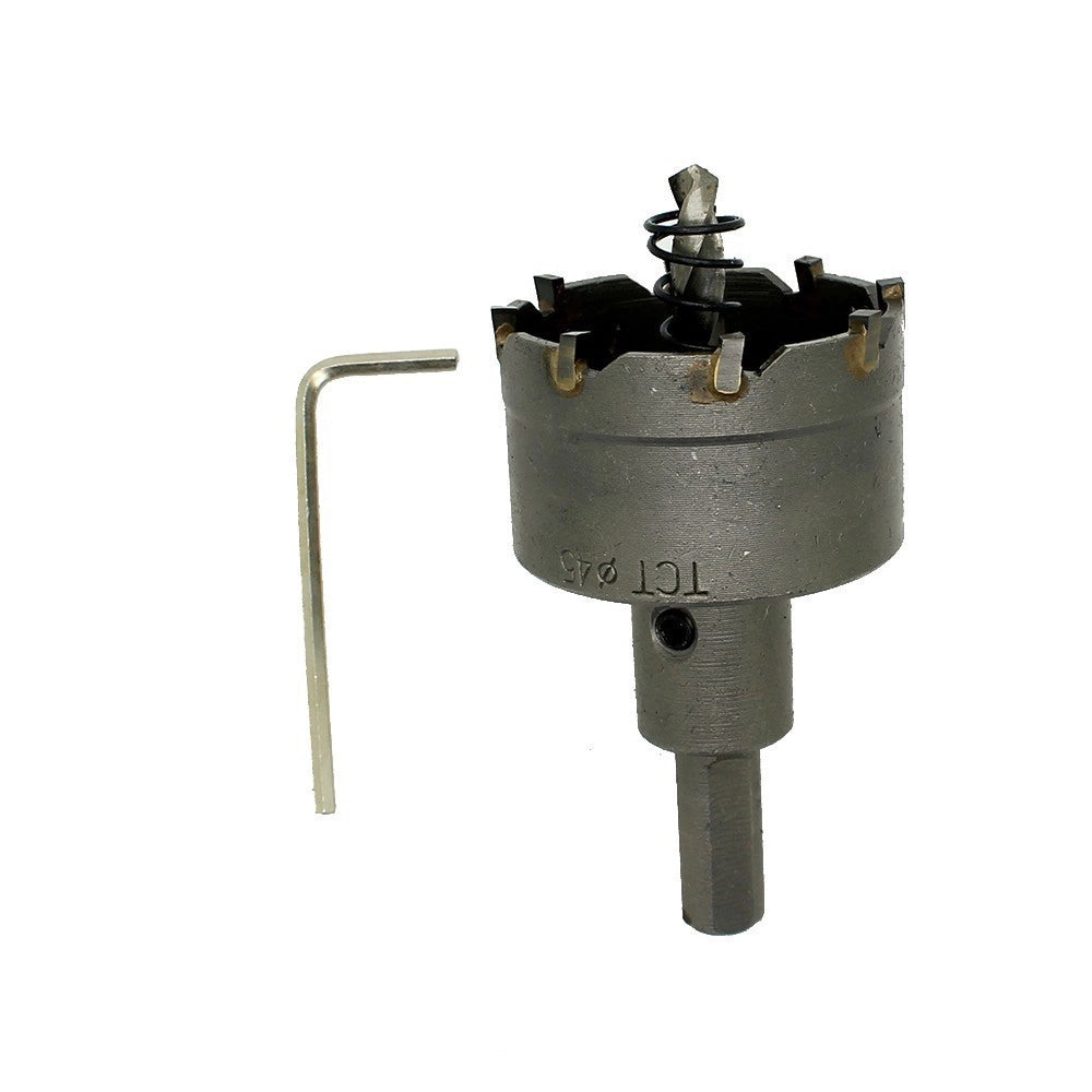 Trade Shop - Fresa A Tazza Con Punta Per Trapano Muro Metallo Legno Acciaio Da 20 A 80mm -       45 Mm