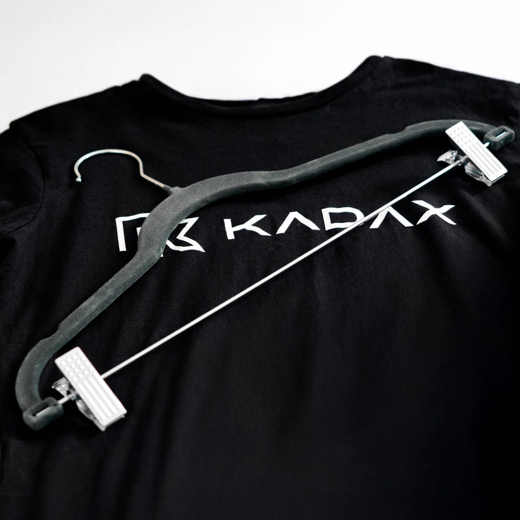 Grucce appendiabiti KADAX con clip per armadio, floccate, 12 pezzi