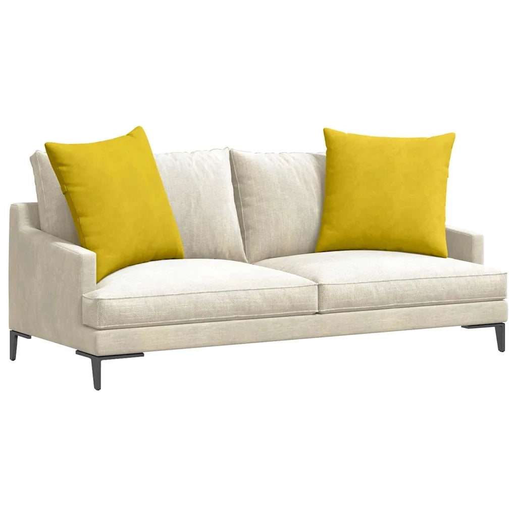 Cuscini da Divano 2 pz-Set di 2 Cuscini per Sofa Giallo 60 x 60 cm Tessuto in Cords
