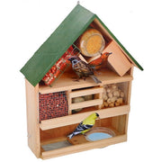 Mangiatoia per Uccelli Giardino Casetta Uccellini Hotel Api 3 Piani in Legno XL