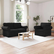 Set di divani 2 pcs Nero 155 x 82 x 80 cm Tessuto 3407488