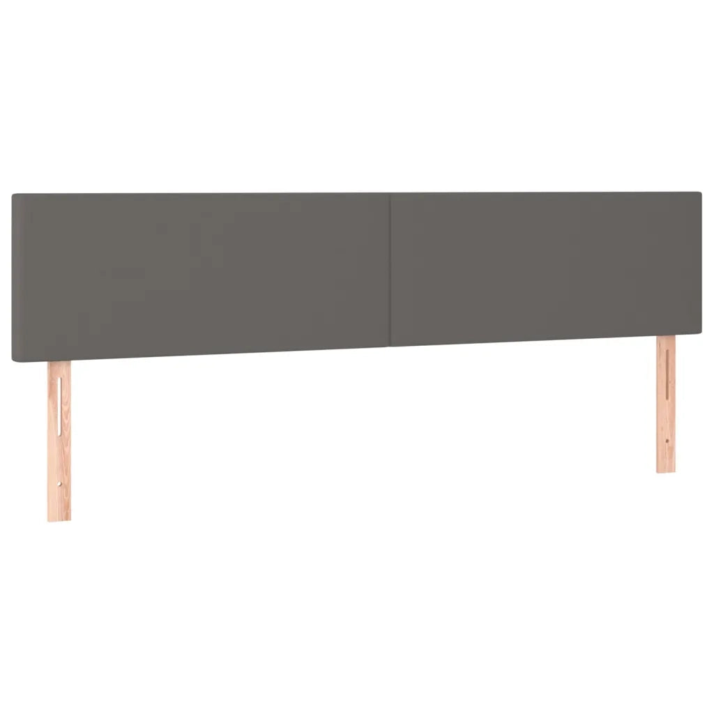 Testiera a LED Grigio 160x5x78/88 cm in Similpelle 3121432