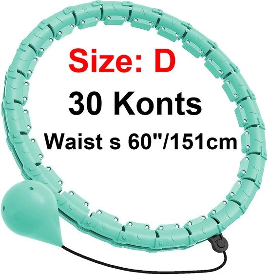 Hula Hoop 2 in 1 Adattabile, 30 Nodi Smart Hoop, Plus Size Apparecchio per Perdita di Peso Fitness, Disegno a Nodi Rimovibile, Ottimizzato per Esercizi Intensivi