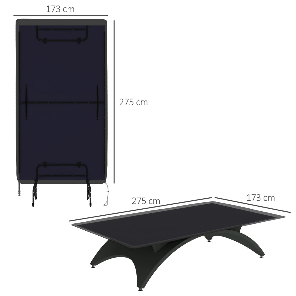 Tappeto per Tavolo da Ping Pong ¨C Minimal ¨C Nero 275x153x5 cm