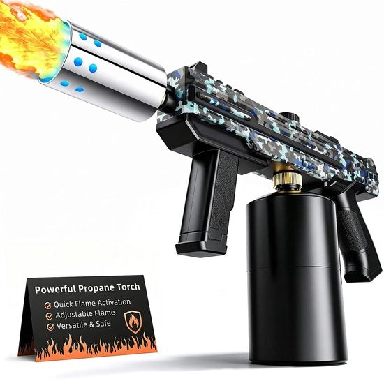 Flambierbrander multifunzionale con fiamma potente fino a 1800 °C - Brander a gas per campeggio - Brander a gas per cucina - Brander a gas a propano - Brander regolabile - Apparecchio da cucina multifunzionale