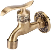Rubinetto per acqua fredda in ottone massello - fissaggio alla parete - stile retro - G1/2 pollici - resistente alla corrosione - installazione semplice - rubinetto per acqua fredda
