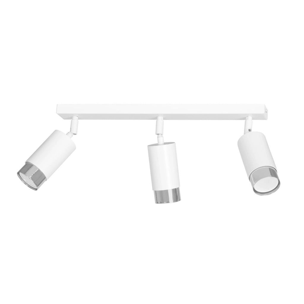 Plafoniera Emibig HIRO 3 faretti GU10 bianco cromo