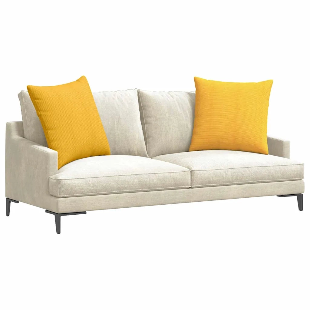 Cuscini da Divano 2 pz-Set di 2 Cuscini per Sofa Giallo Chiaro 60 x 60 cm