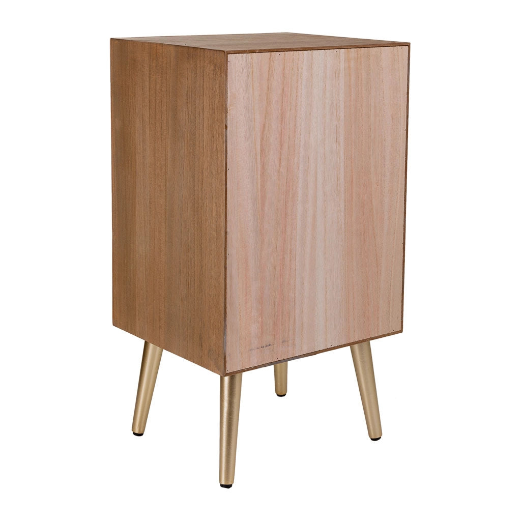 Comodino in legno marrone 40x35x71