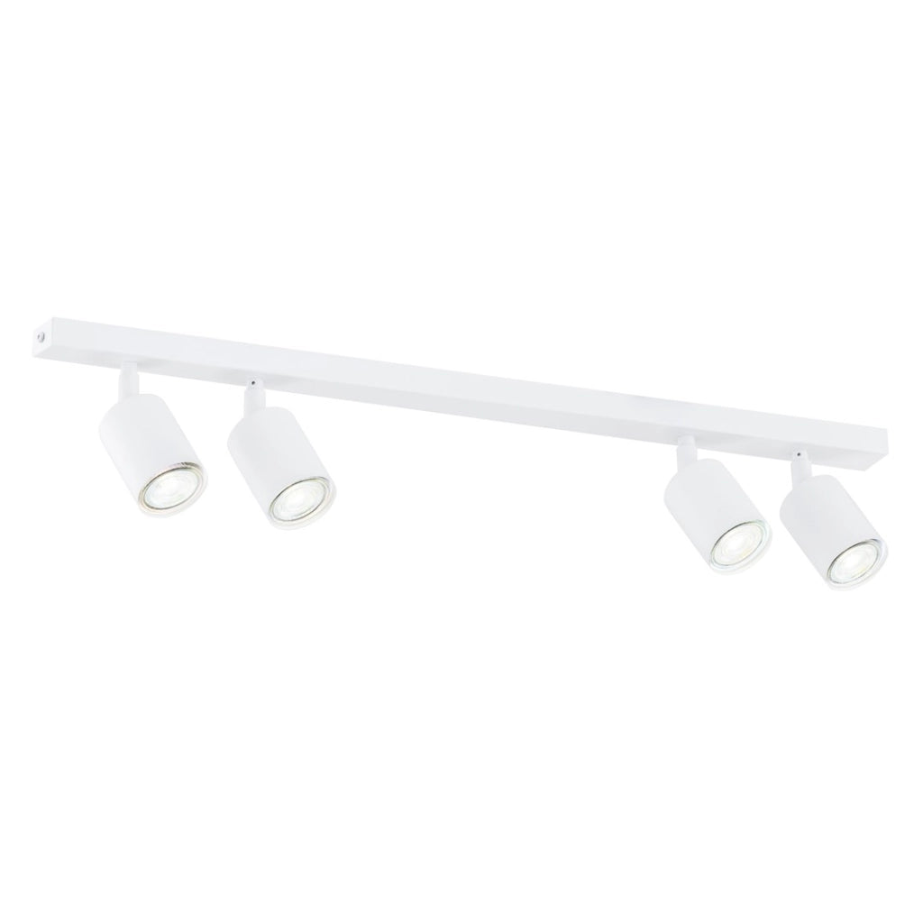Plafoniera minimalista bianca 4 GU10 70cm Emibig Flash