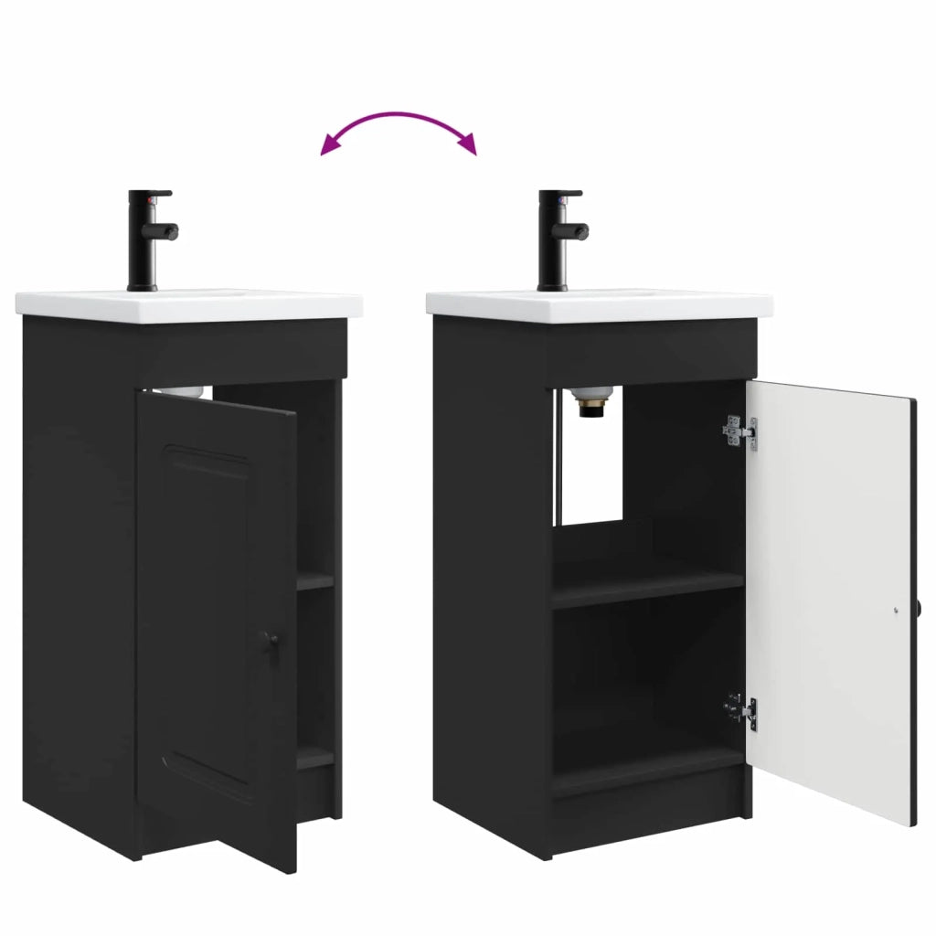 Mobile da bagno con lavabo Nero 42 x 40 x 84,5 cm 889995