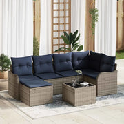 Set Divano da Giardino 7 pz Grigio polyrattan 3345785
