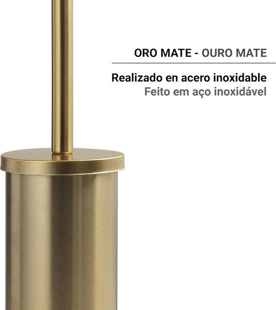 Sostegno per spazzola da bagno in oro - accessorio da bagno elegante