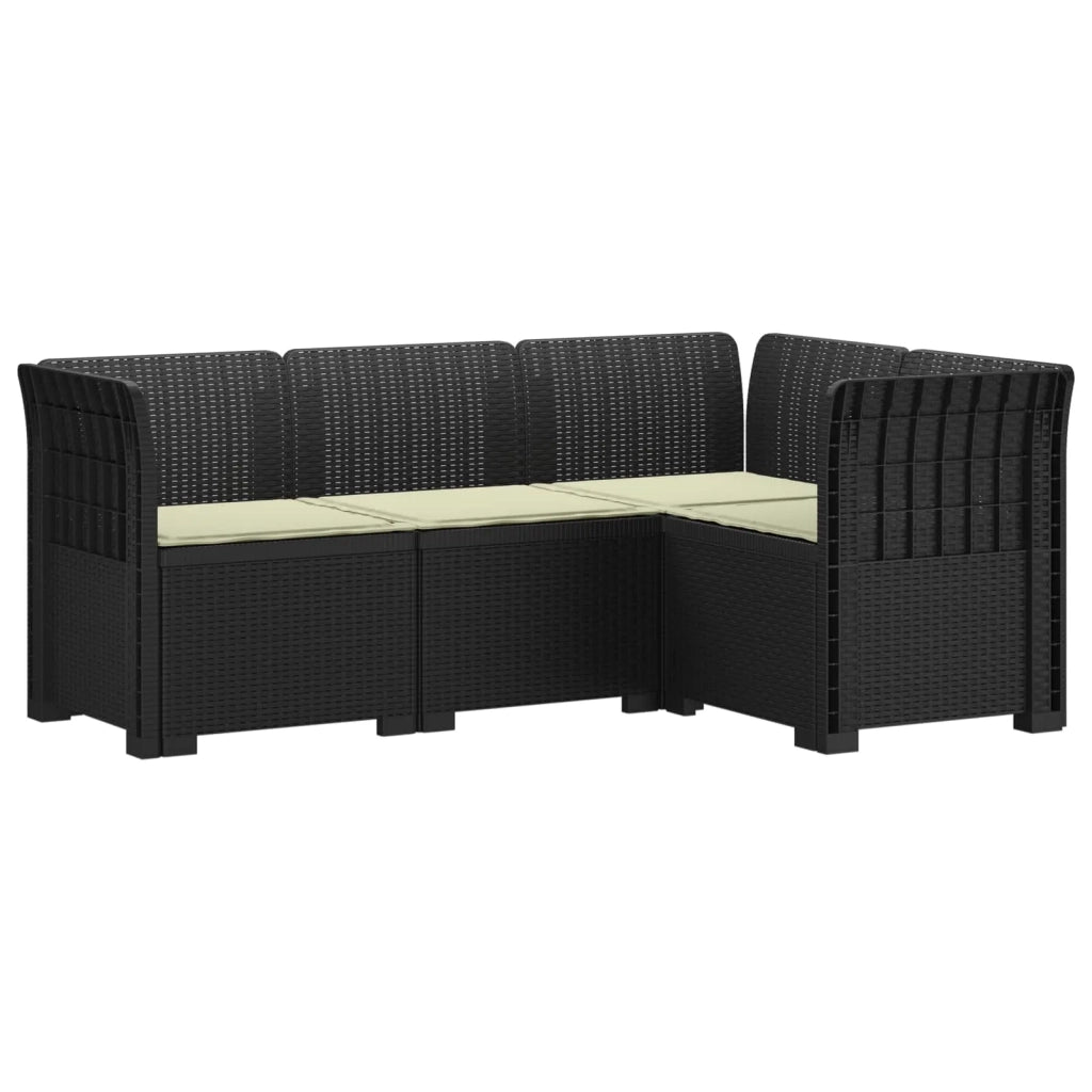 Divano da Giardino 4 Posti con Cuscini Aspetto Rattan PP 3443962