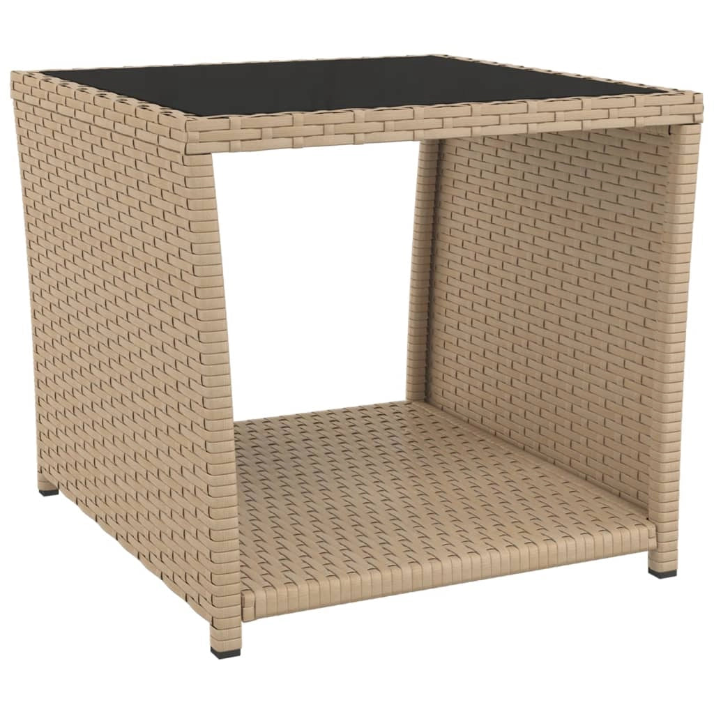 Set di mobili da giardino mobili da esterno set da 3 pezzi polyrattan beige e acciaio 02_0014200