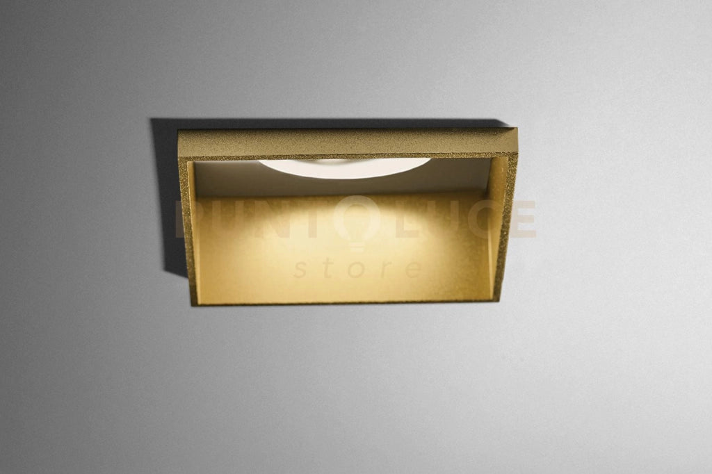 ELIS faretto da Incasso 1 Luce Ottone d. 110mm in gesso e alluminio