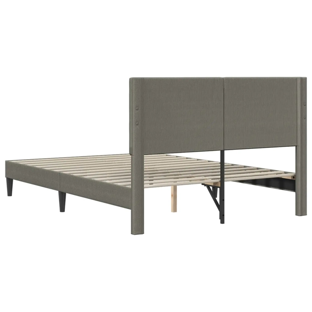 Struttura del letto-Giroletto Grigio Chiaro 120 x 190 cm Tessuto in Cords
