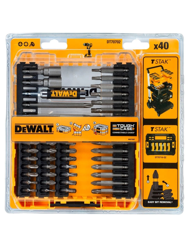Set di bit per avvitare Tough Case DeWALT DT70702-QZ (40 pezzi)