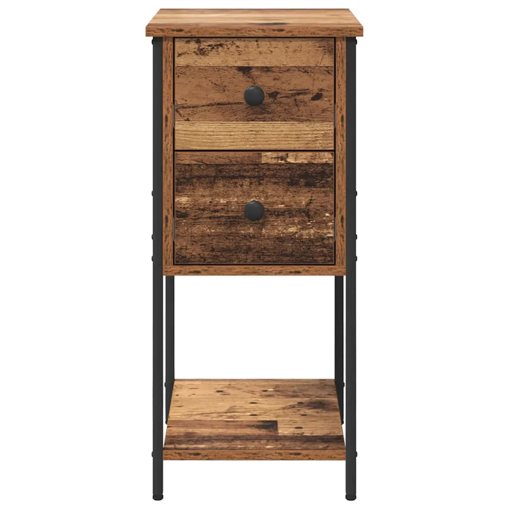 Comodino | Armadio da Notte | Mobiletto da notte con cassetto Legno vecchio 32 x 42 x 70 cm