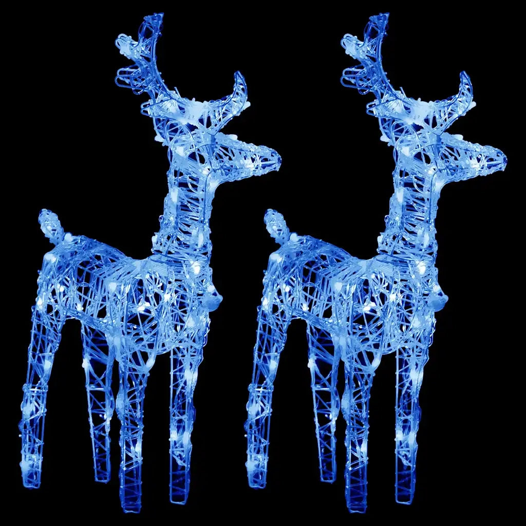 Renne di Natale 2 pz Blu 80 LED in Acrilico 342680