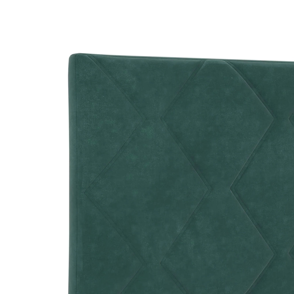 Letto con Contenitore con testiera 2 pz Verde Scuro 3458964