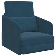 Divano letto | Sof¨¤ letto | Letto singolo Blu 65 x 80 x 83 cm Velluto