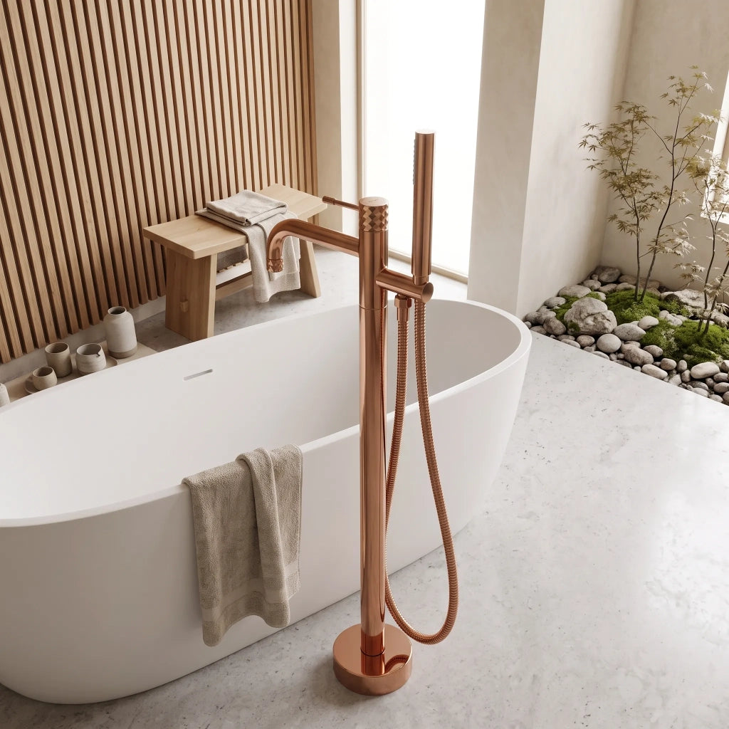 Rubinetto Indipendente Rea Lungo Diamond Copper