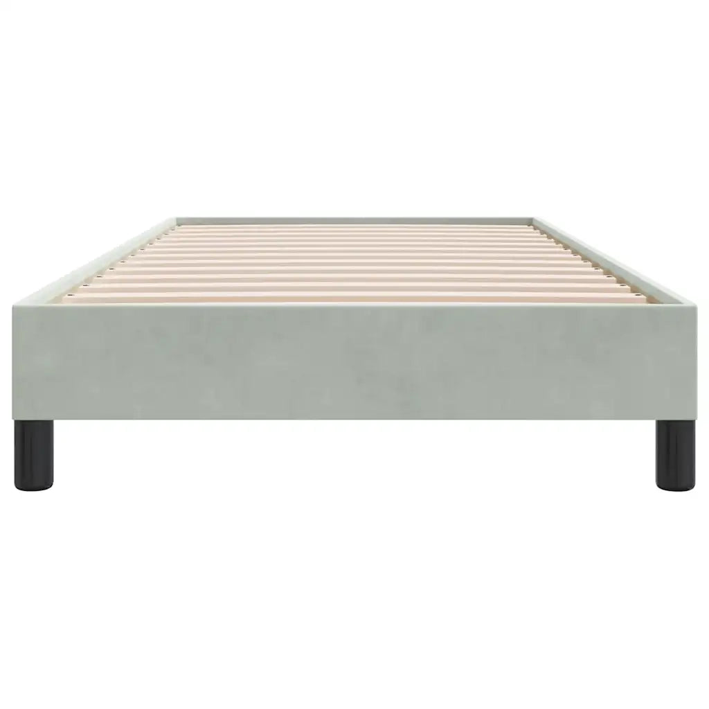 Giroletto senza Materasso Grigio Chiaro 80x220 cm Velluto 4101379