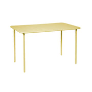 Tavolo da giardino in acciaio, 4 posti, 120cm, giallo