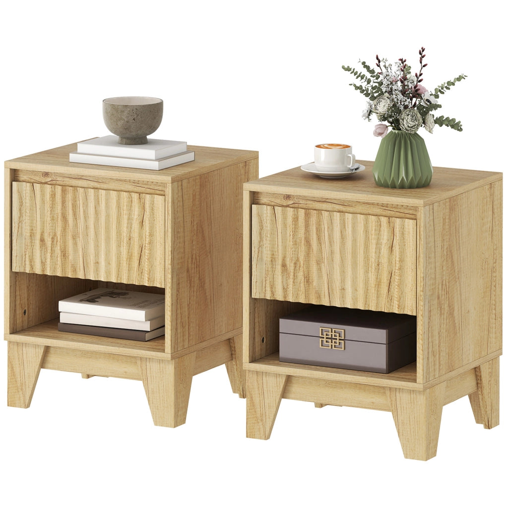 Tavolino da notte ¨C zephmum ¨C 43x40x55cm naturale