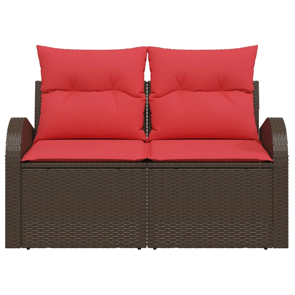 Divano da giardino Marrone 124 x 62 x 85cm polyrattan 42006748