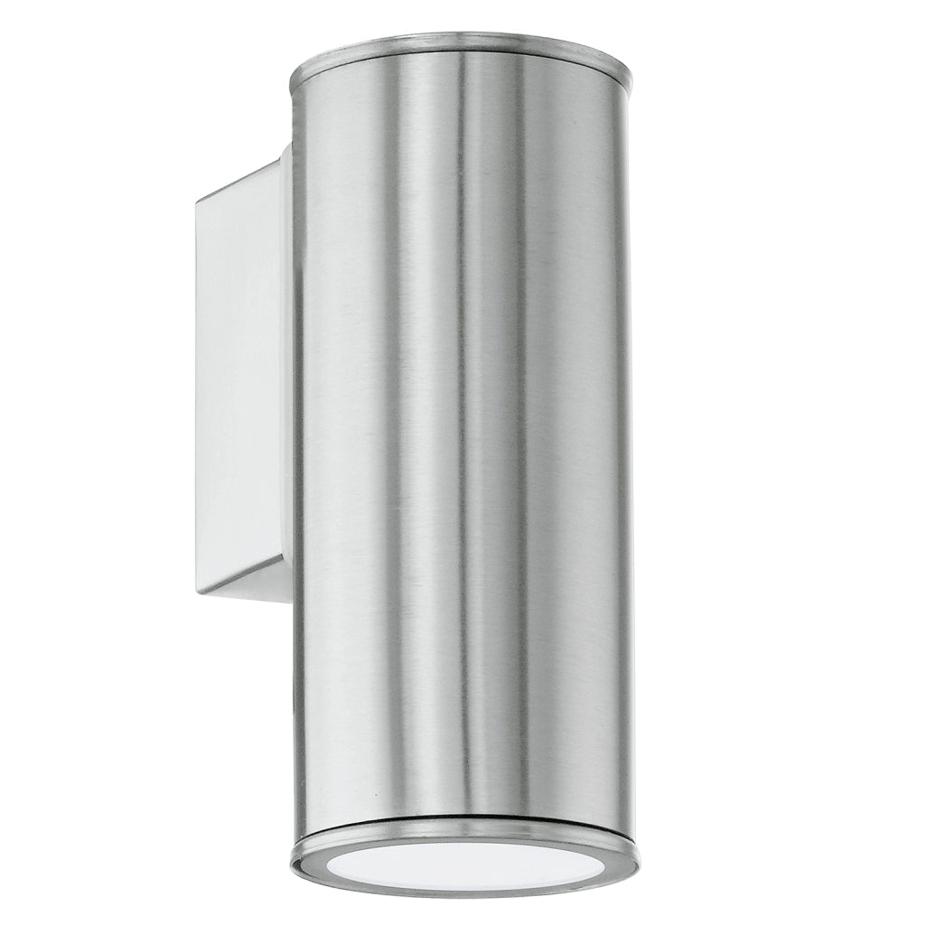 Applique Esterno Moderna Riga Acciaio Argento Led