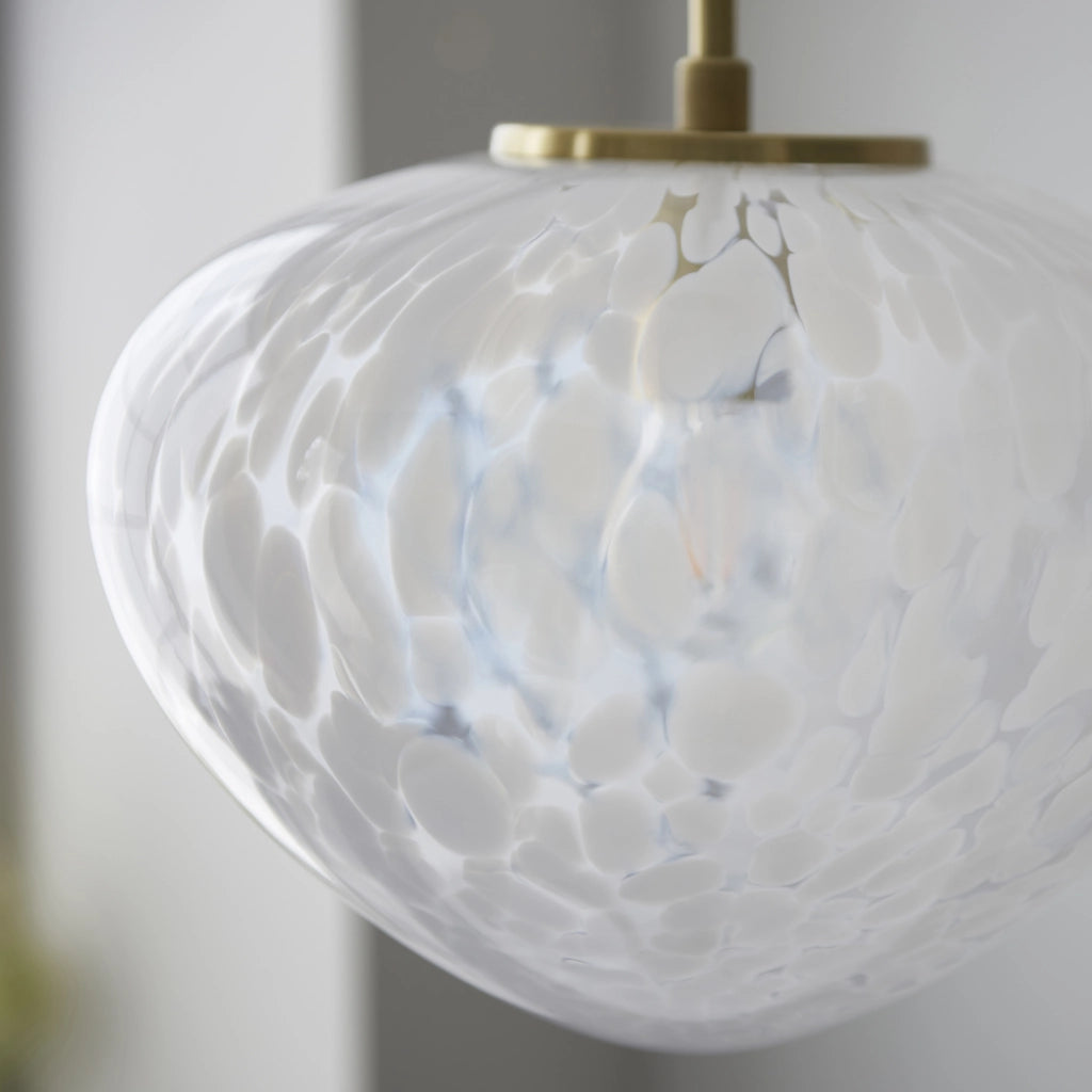 Lampada sospensione Art Déco ottone MALI E27 Endon