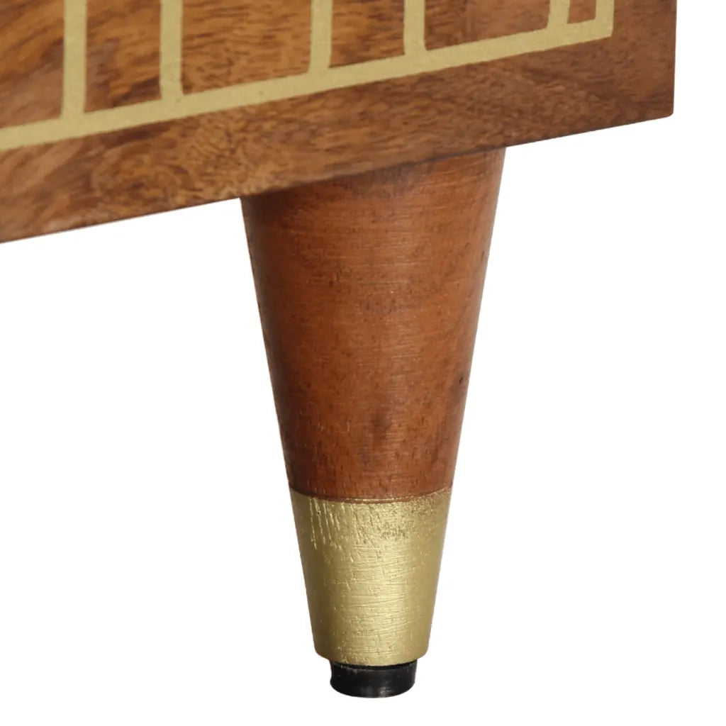 Comodini 2pz 40x33x46 cm in Legno Massello di Mango 358281